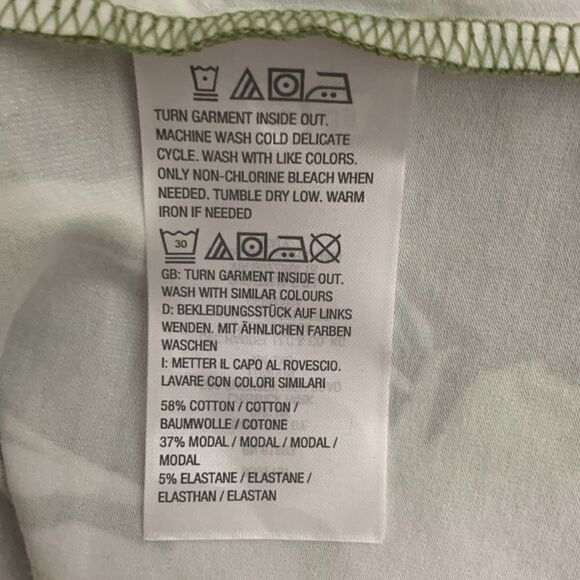 Isaacmizrahi Live Large V Neck Short Sleeve MIdi Green White Floral Summer Dress - Picture 8 of 11